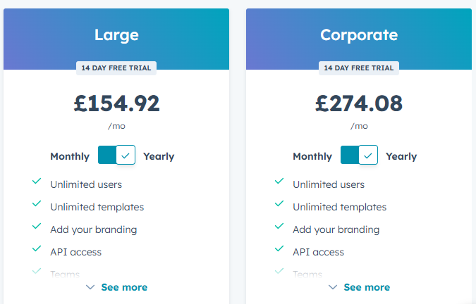 Signable pricing