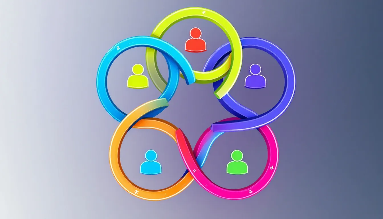 An illustration representing the concept of round robin lead assignment in HubSpot.