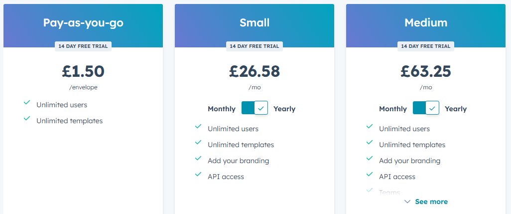 Signable pricing