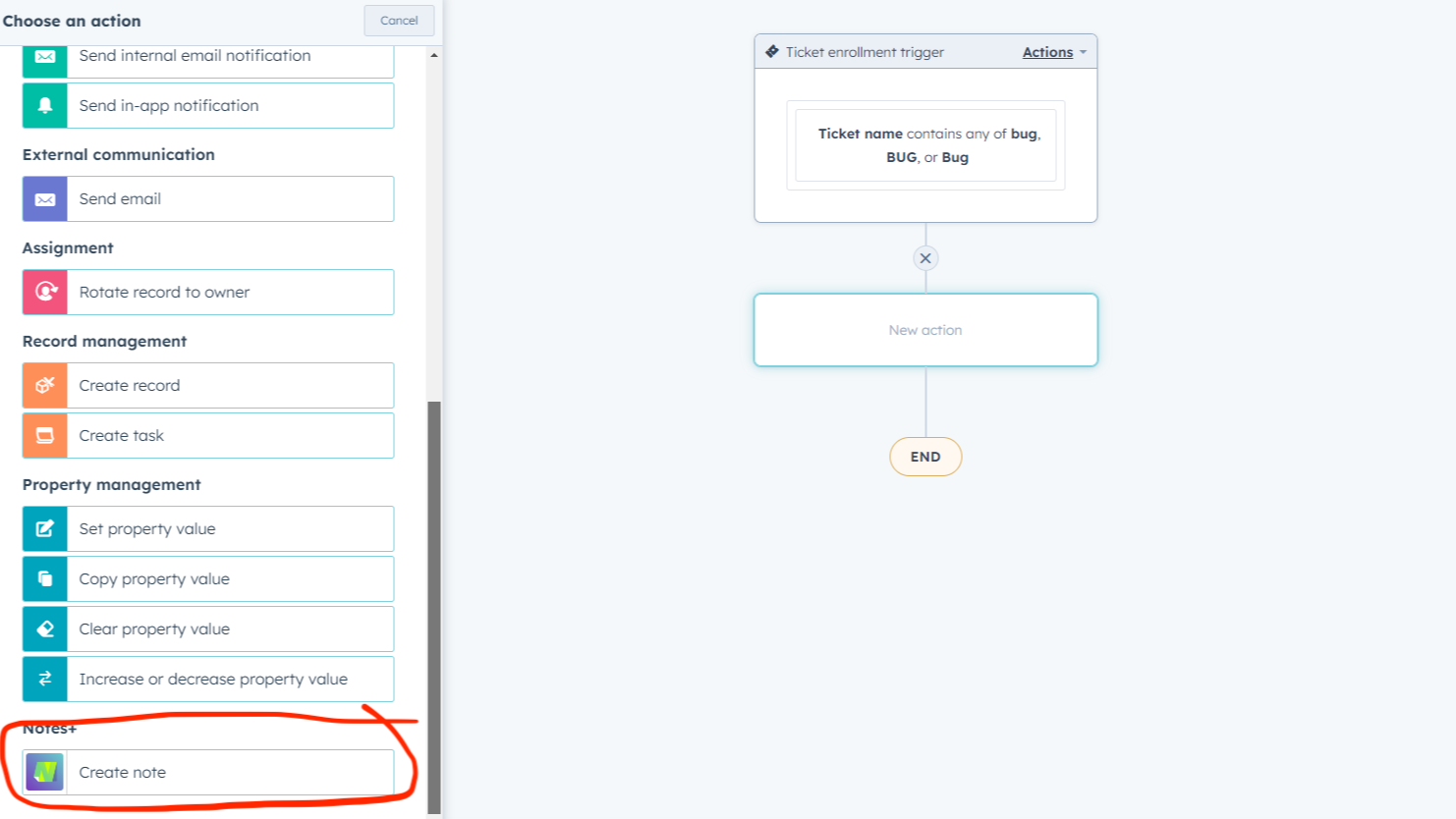 Automatically add notes to your records via workflows in HubSpot 