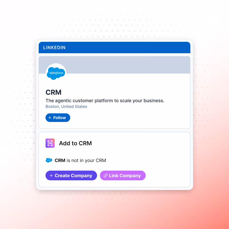 import LinkedIn company to your CRM