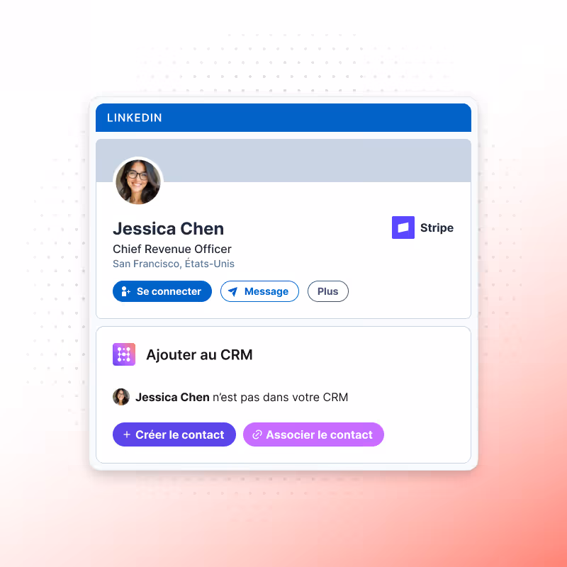 Ajouter ou lier un contact LinkedIn à votre CRM