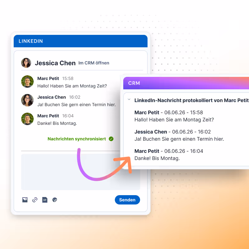LinkedIn-Nachrichten mit dem CRM synchronisieren