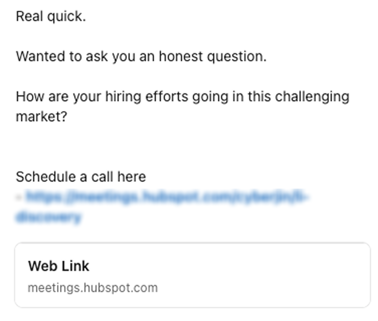 What makes for a good message on LinkedIn