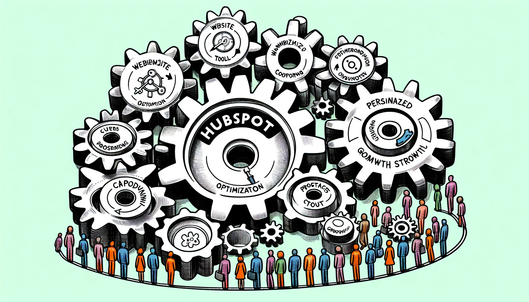 Illustration of optimizing onboarding and customer retention with HubSpot integrations