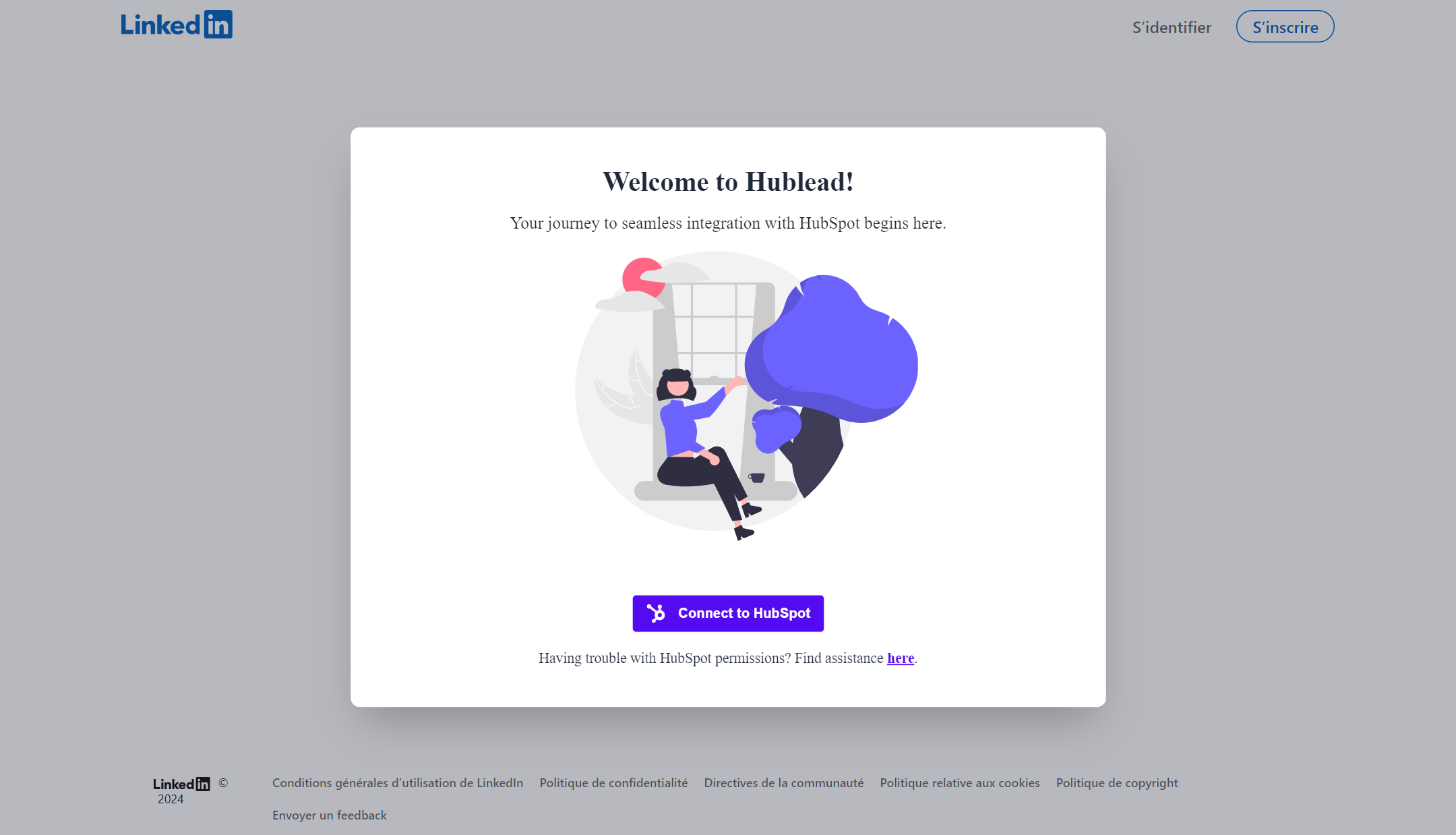 Conecta la Extensión de Chrome Hublead a tu cuenta de HubSpot para sincronizar tus datos de LinkedIn