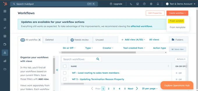 Step 2: Create a New Workflow