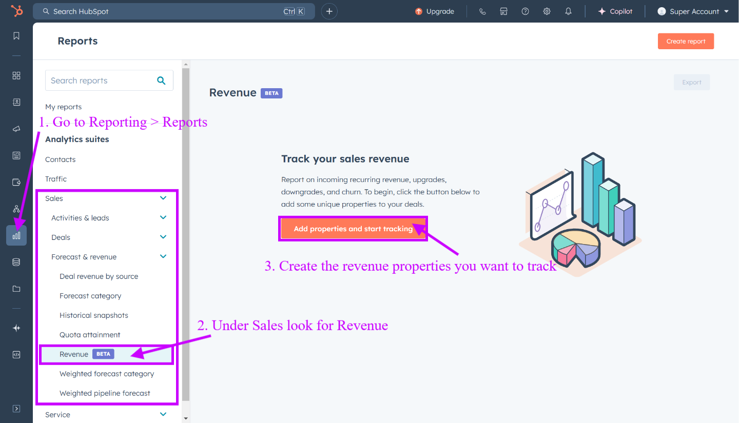 Crear propiedades de ingresos recurrentes en HubSpot