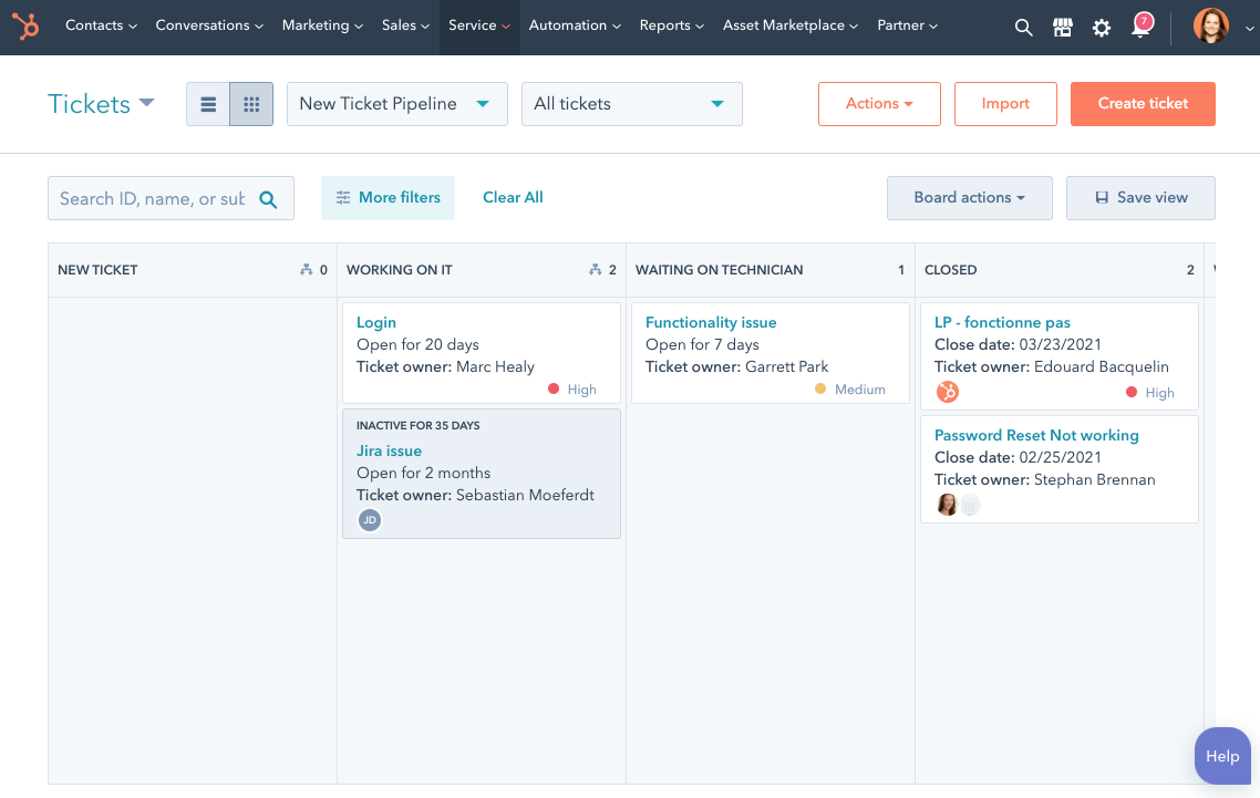  HubSpot ticketing system tool for Customer Relationships for customer service teams 