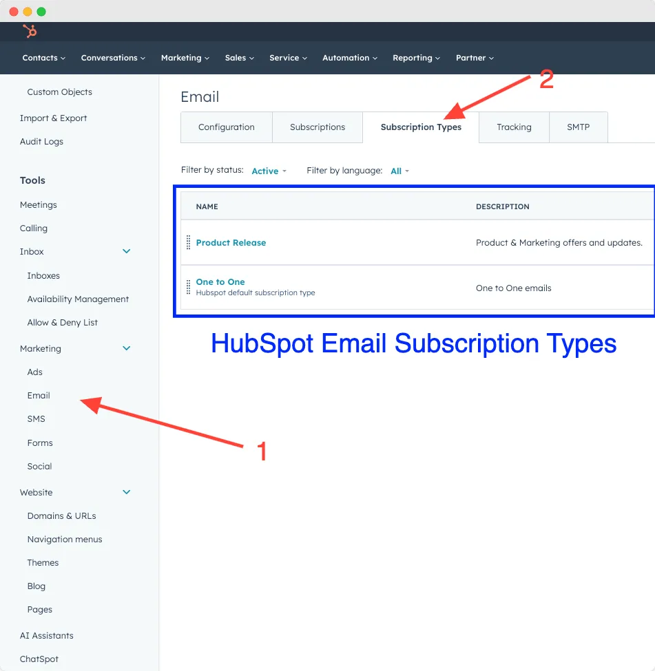 hubspot-email-subcription-types