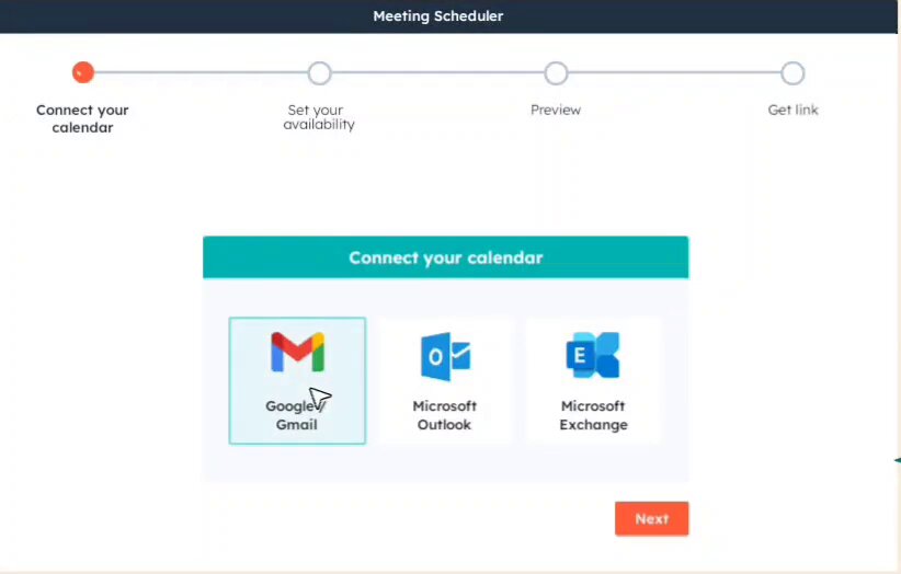 conecta el calendario a hubspot con la herramienta de reuniones