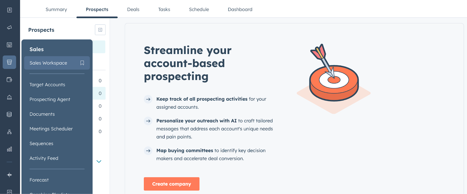 Set up your prospecting workspace