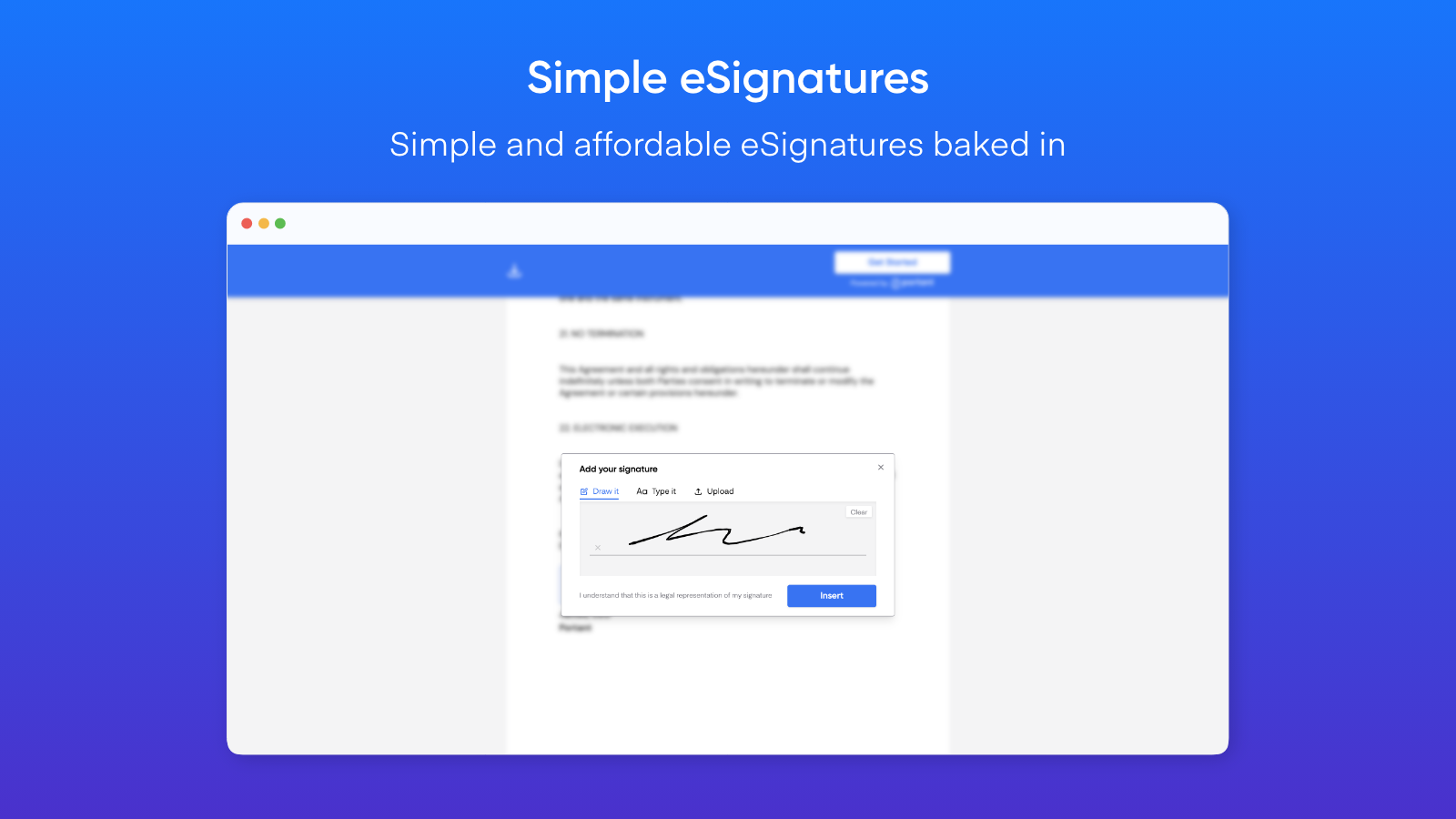 Generate customised documents and request eSignatures in Create Google Docs/PDF + eSign by Portant.
