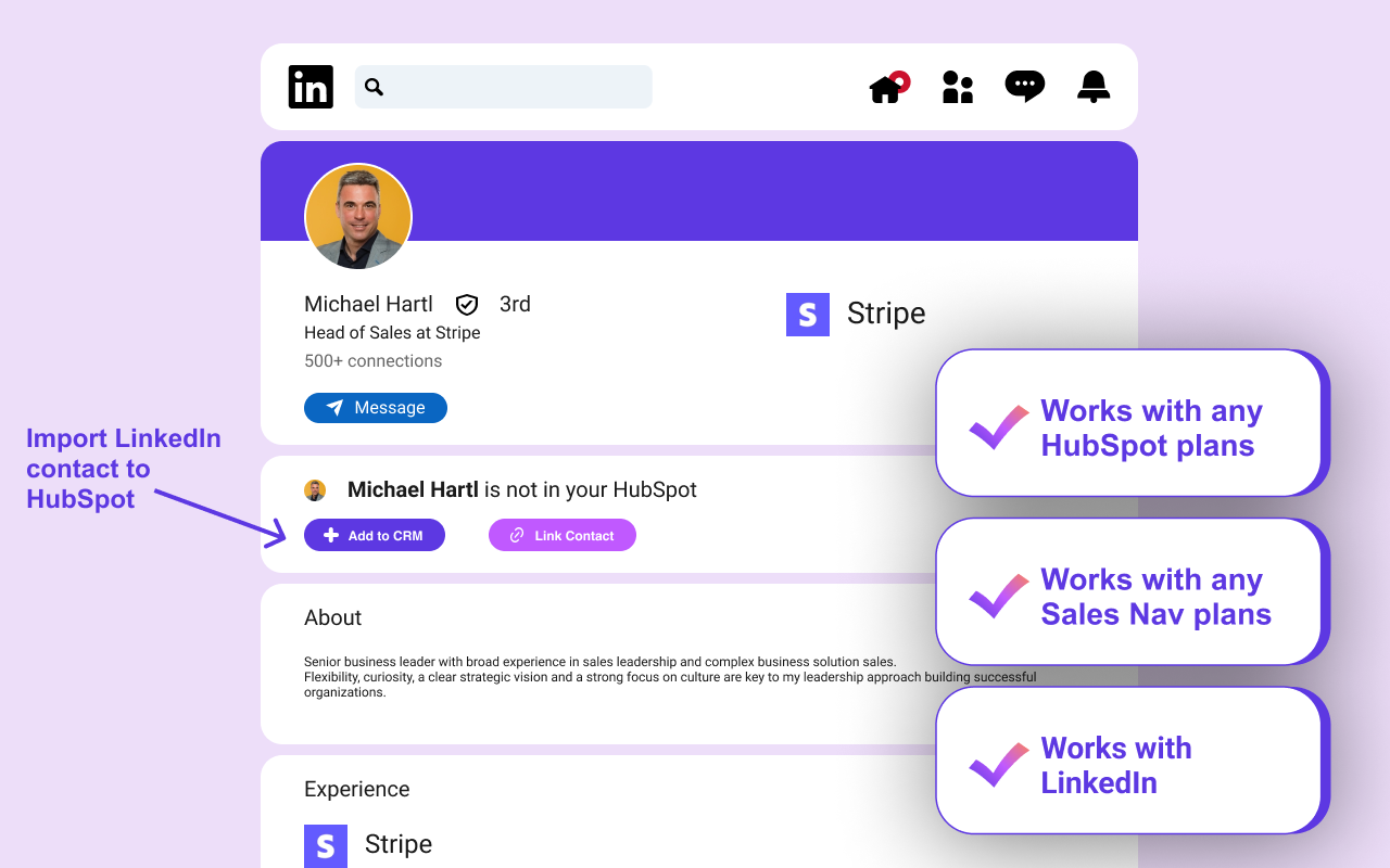 Use Hublead to import decision-makers